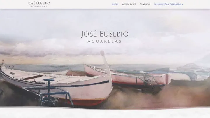 Captura de la web de Acuarelas José Eusebio