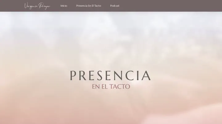 Captura de la web de Presencia en el Tacto